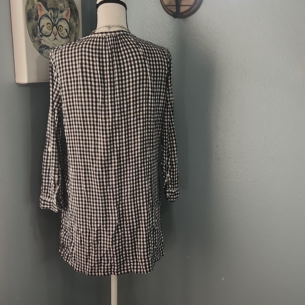 Joie White and Black Eguine Gingham Shirtdress - Picture 7 of 7
